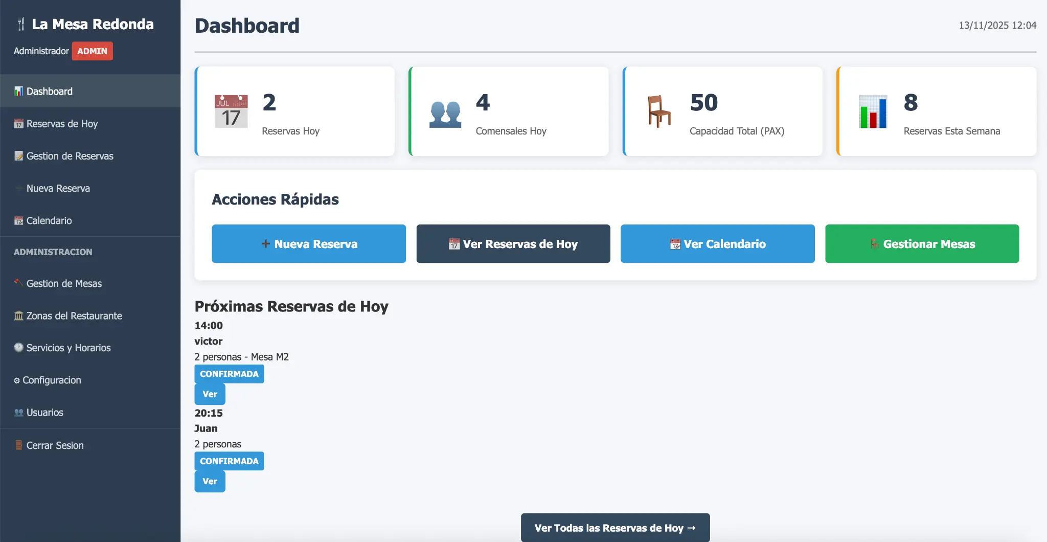Panel de Control Intuitivo